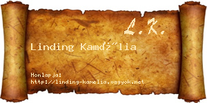 Linding Kamélia névjegykártya